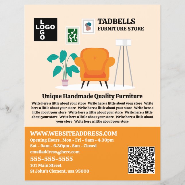 Summer Room - Furniture Store Sales Flyer (Front)