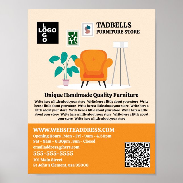 Summer Room - Furniture Store Sales Poster (Front)