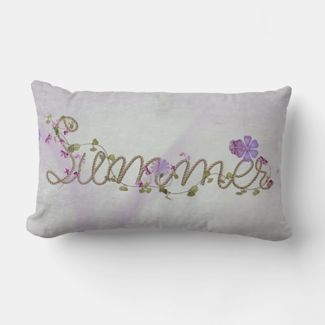 summer rope and flowers lumbar cushion (Front)
