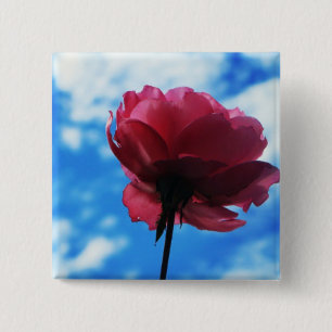 Summer Rose 15 Cm Square Badge