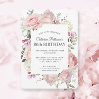 Summer Rose Garden Floral 80th Birthday Party