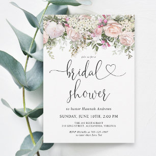 Summer Rose Garden Floral Bridal Shower Invitation