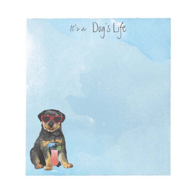 Summer Rottweiler Notepad (Front)
