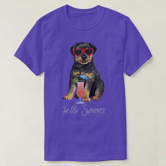 Summer Rottweiler T-Shirt (Design Front)