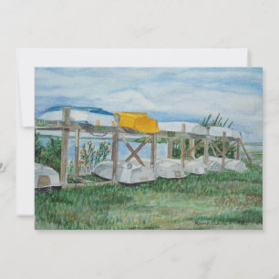 Summer Rowboats Watercolor Invitation
