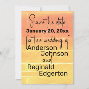 Summer Rustic Casual Wedding Save the Date Invitation