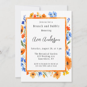 Summer’s Embrace Wildflower Brunch & Bubbly Invitation