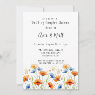 Summer’s Embrace Wildflower Wedding Couples Shower Invitation