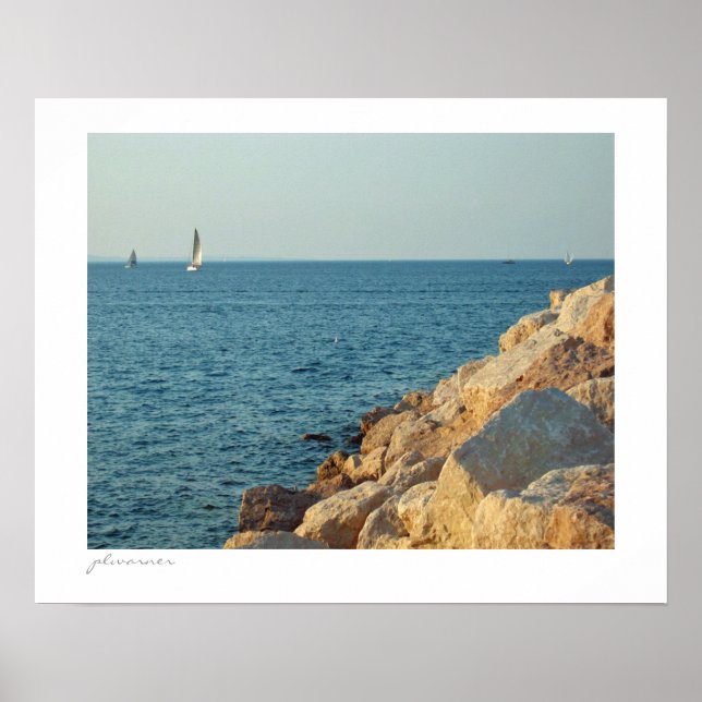 Summer sailing on the bay poster (Front)