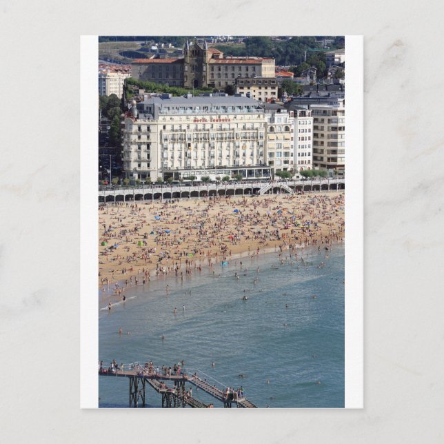 Summer San Sebastian beach Basque country Postcard (Front)