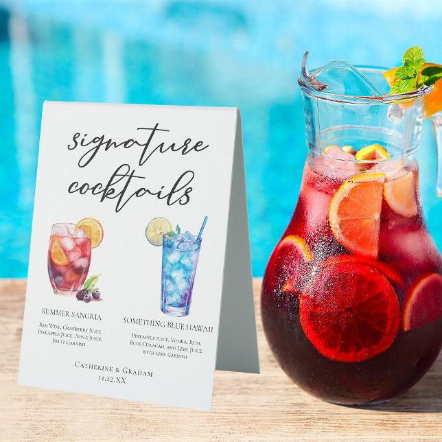 Summer Sangria Blue Beach Signature Cocktails Menu (Creator Uploaded)