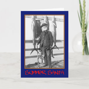 Summer Santa - A Vintage Christmas Card