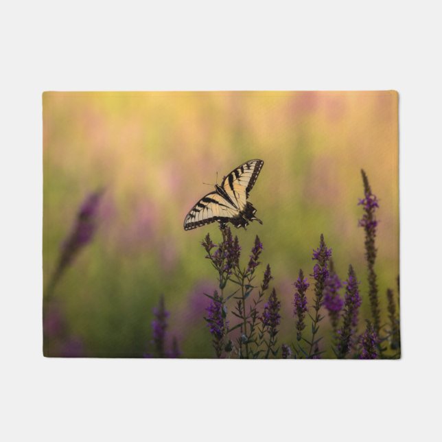 Summer Scene, Butterfly and Loosestrife   Doormat (Front)