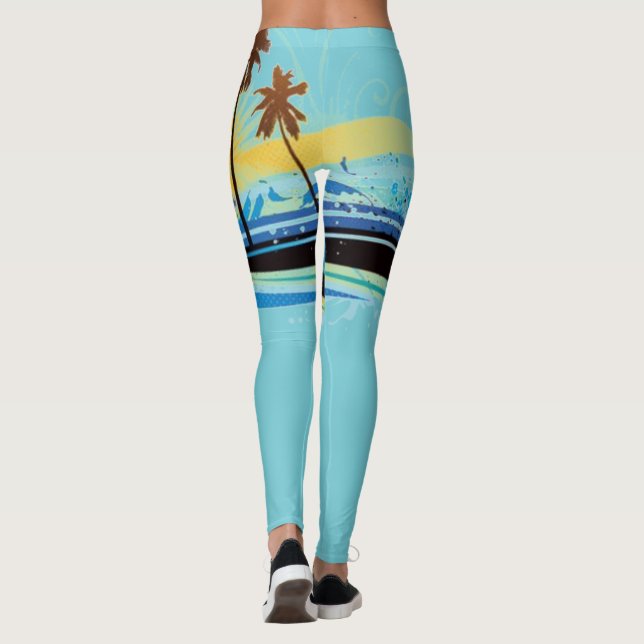 Summer Scene Leggings (Back)
