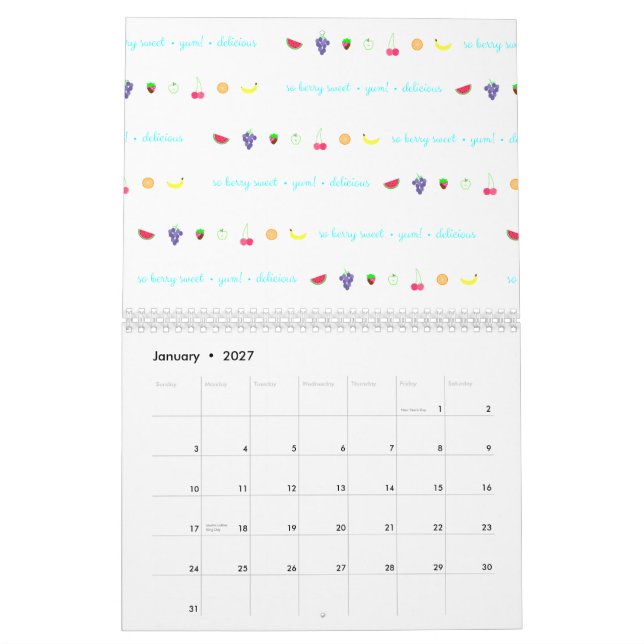 Summer Scents Calendar (Jan 2027)