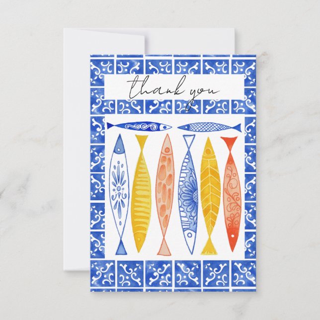 Summer School of Fish Thank You Card (Front)