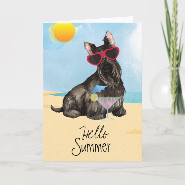 Summer Scottish Terrier Card (Front)