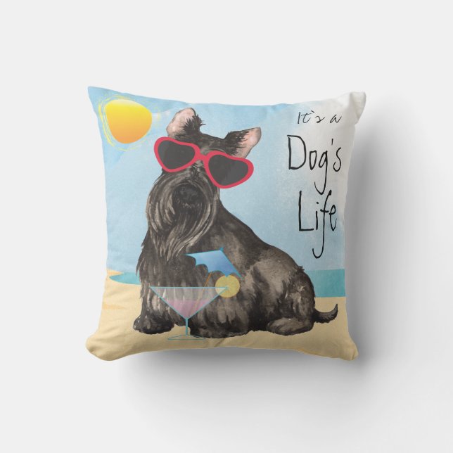 Summer Scottish Terrier Cushion (Front)