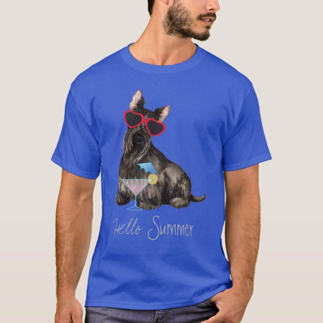 Summer Scottish Terrier T-Shirt (Front)