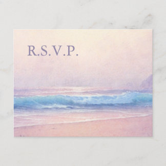 Summer Sea Beach Wedding RSVP Response