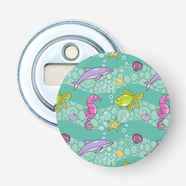 Summer Sea Pattern Bottle Opener (Front)