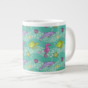 Summer Sea Pattern Large Coffee Mug