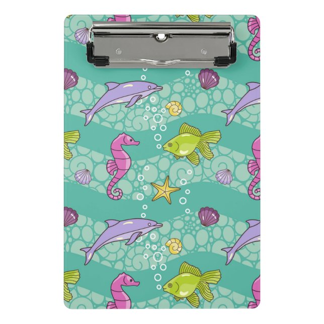 Summer Sea Pattern Mini Clipboard (Front)
