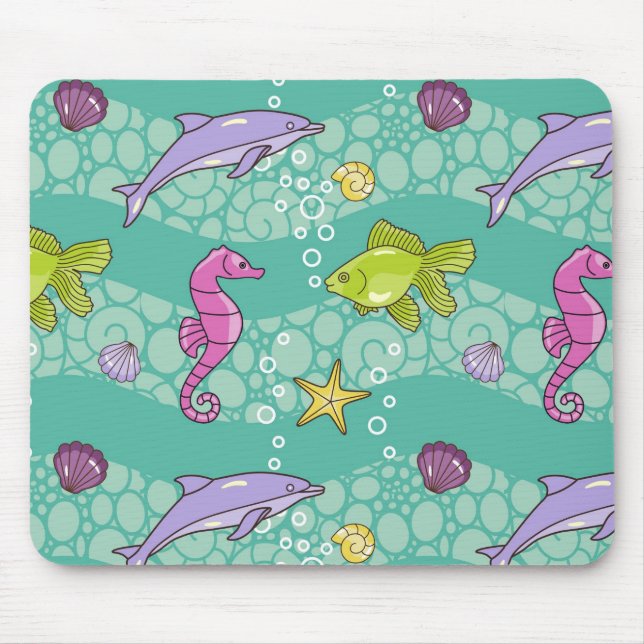 Summer Sea Pattern Mouse Pad (Front)