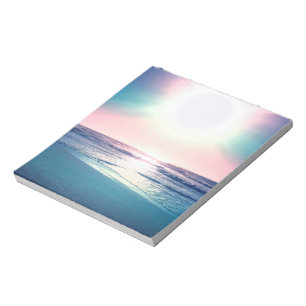 Summer Sea Sunset Tropical Beach Photo Notepad