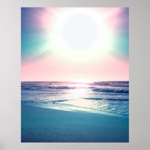 Summer Sea Sunset Tropical Beach Photo Poster