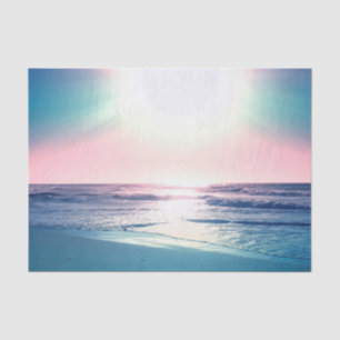 Summer Sea Sunset Tropical Beach Photo Tissue Paper