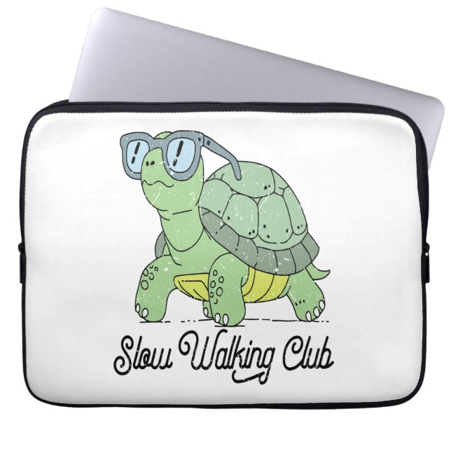 Summer Sea Turtle Floral Boho Flower Laptop Sleeve (Front)