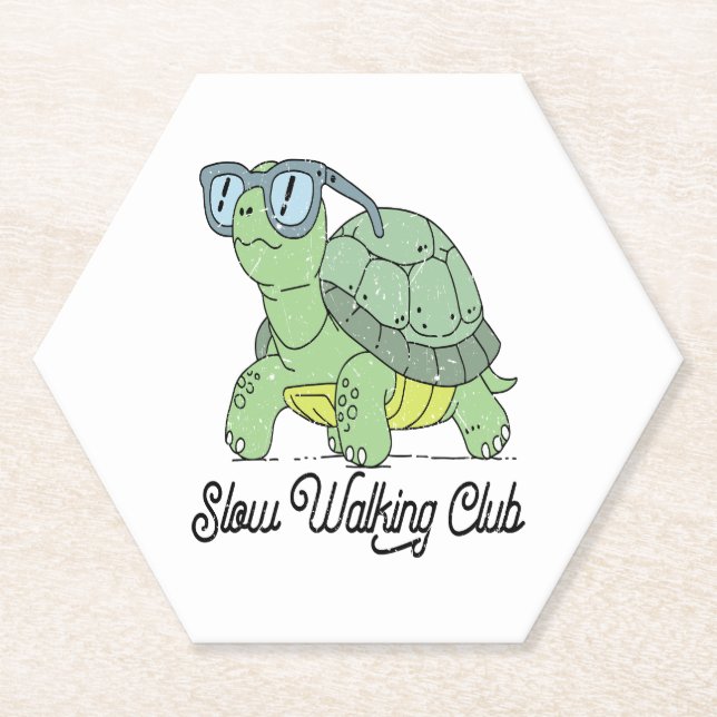 Summer Sea Turtle Floral Boho Flower Paper Coaster (Front)