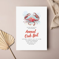 Summer Seafood Boil Family Party Invitation
