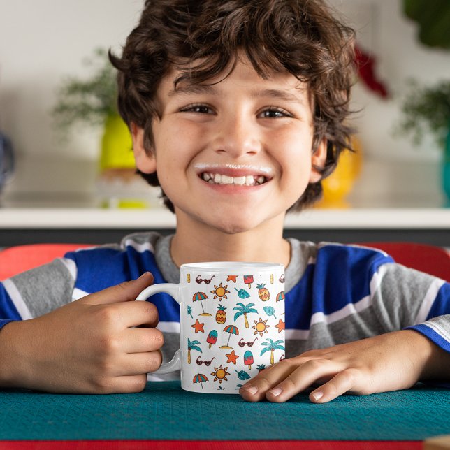 Summer Seamless Pattern Background Coffee Mug (Creator Uploaded)