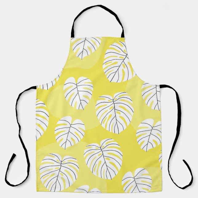 Summer seamless pattern with white stylised monste apron (Front)