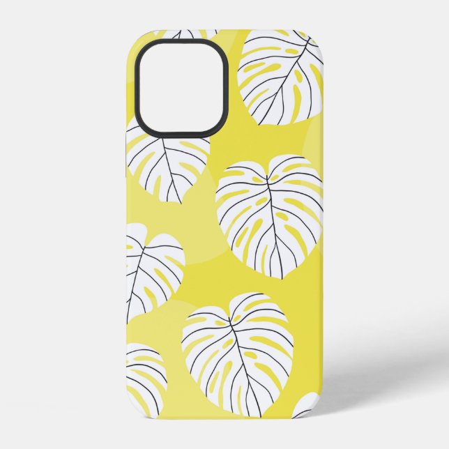 Summer seamless pattern with white stylised monste iPhone case (Back)