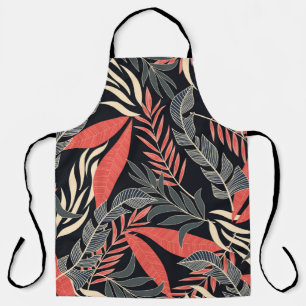 Summer seamless tropical pattern with bright yello apron