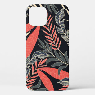 Summer seamless tropical pattern with bright yello iPhone 12 case