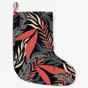 Summer seamless tropical pattern with bright yello small christmas stocking