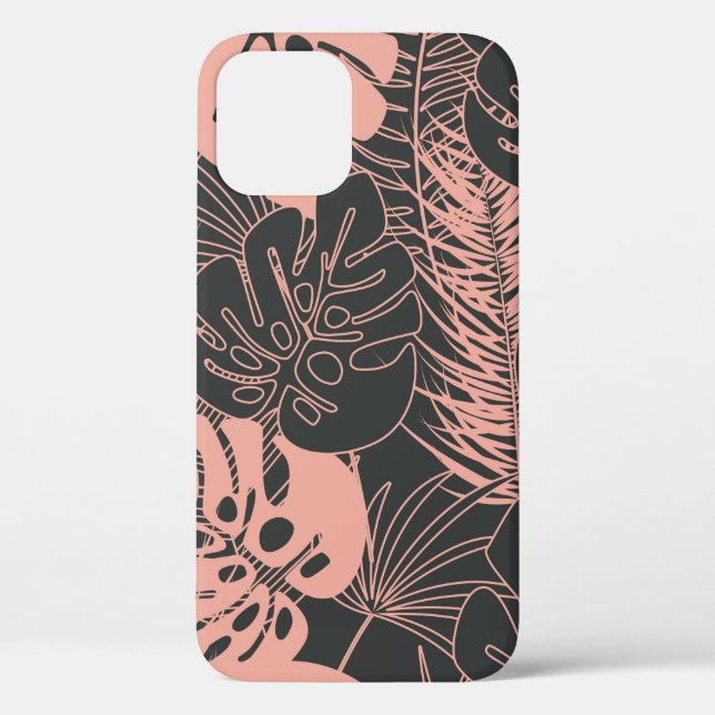 Summer seamless tropical pattern with monstera pal Case-Mate iPhone case (Back)