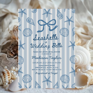 Summer Seashells and Wedding Bells Bridal Shower Invitation