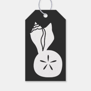 Summer Seashells in Black Gift Tag