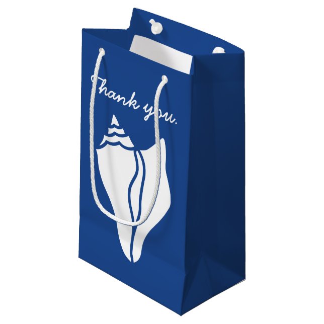 Summer Seashells in Blue Gift Bag (Front Angled)