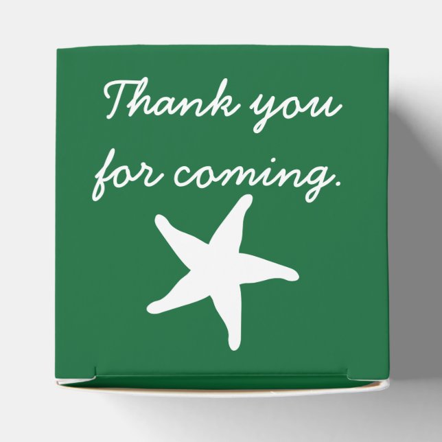 Summer Seashells in Green Favour Box (Top)