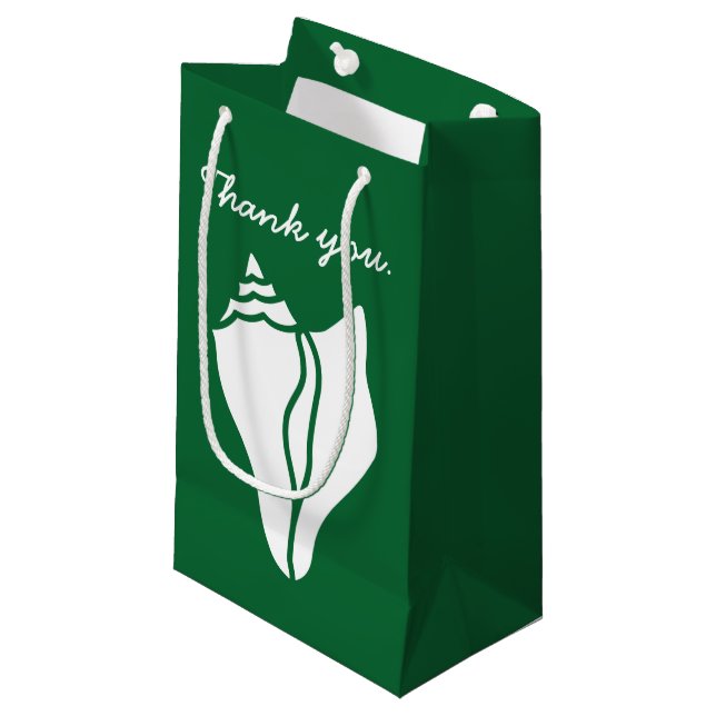 Summer Seashells in Green Gift Bag (Front Angled)
