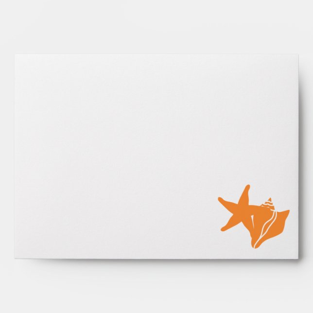 Summer Seashells in Orange Envelopes (Front)