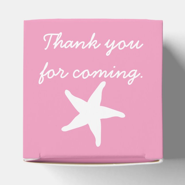 Summer Seashells in Petal Pink Favour Box (Top)