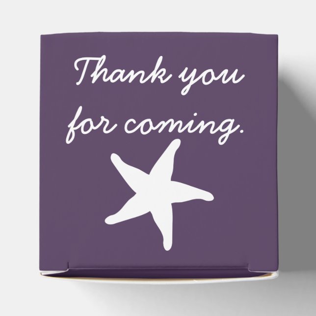 Summer Seashells in Purple Favour Box (Top)
