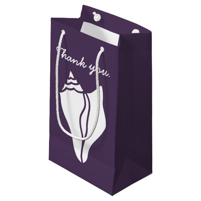 Summer Seashells in Purple Gift Bag (Front Angled)